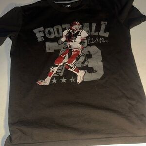 Kids Size Medium Mossimo Supply Co. Kids Football Graphic Tee - Black and Red.